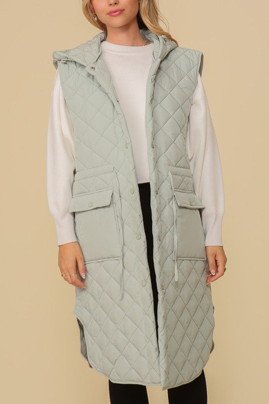 Cozy On Up Hooded Oversized Vest