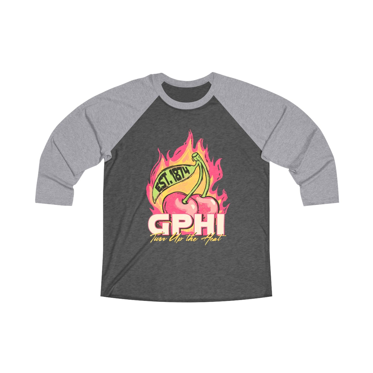 Gamma Phi Heat Unisex 3\4 Raglan Tee