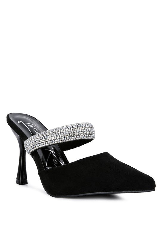 Fauci Black  Strap Heels