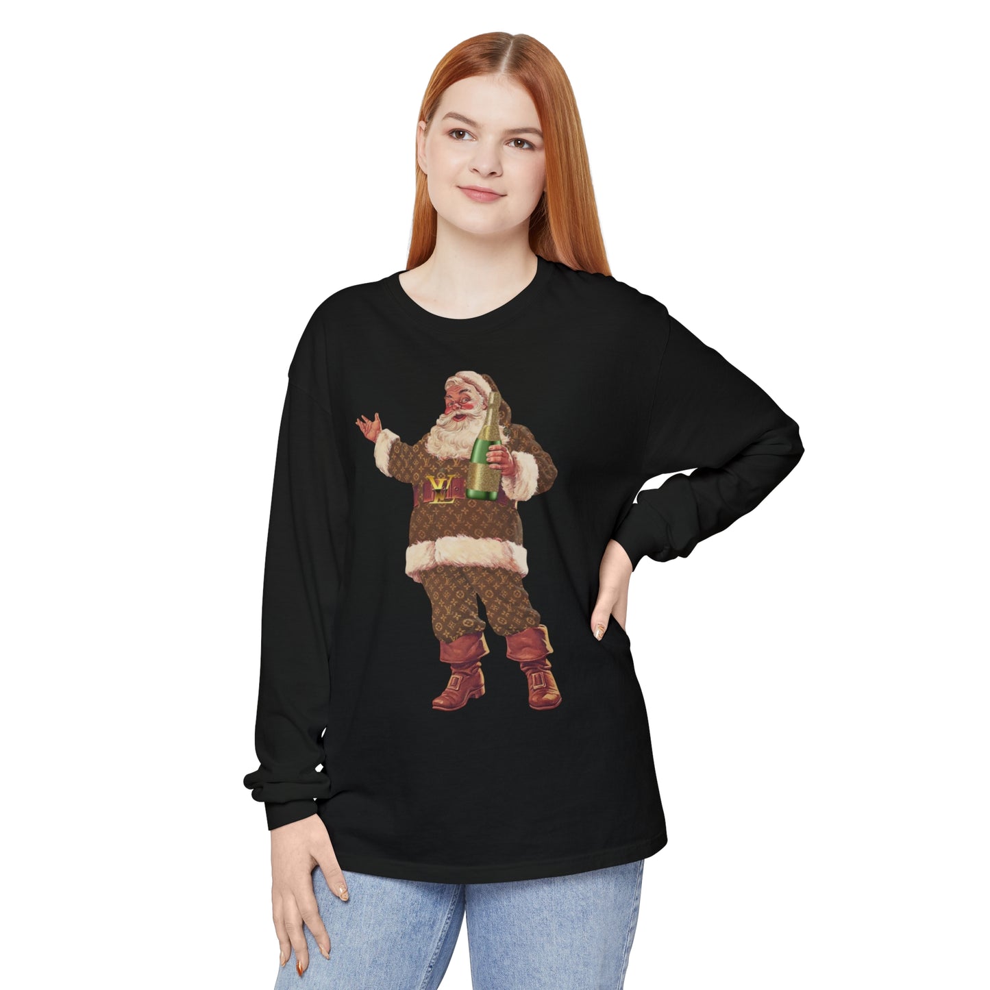 “LV Santa,” Holiday Long Sleeve T-Shirt