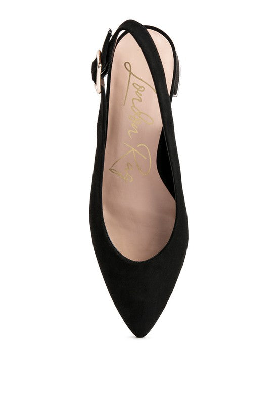 Top Job Micro Suede Slingbacks