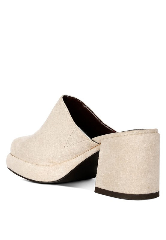 DELAUNAY Suede Heeled Mules