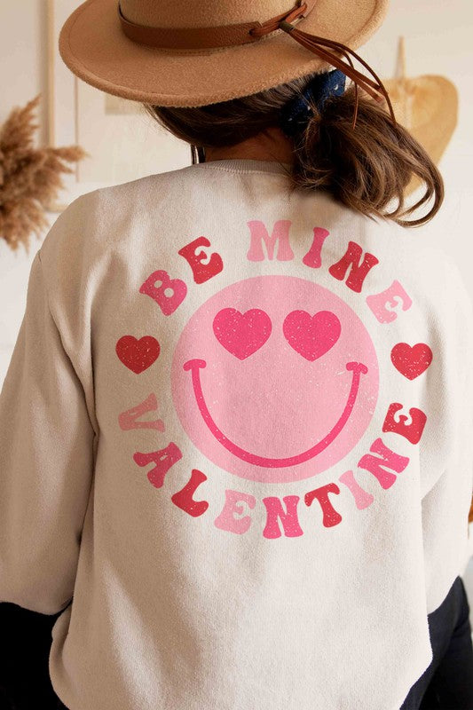 FRONT/ BACK POCKET BE MINE VALENTINE SWEATSHIRT