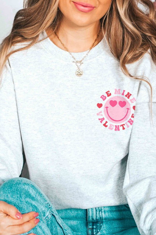 FRONT/ BACK POCKET BE MINE VALENTINE SWEATSHIRT