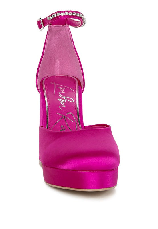 Fun Girl Pink Satin Pumps