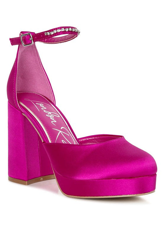 Fun Girl Pink Satin Pumps