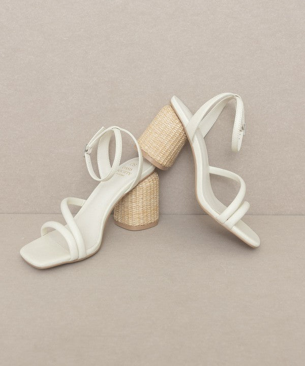 Alaia  Strappy Raffia Heel Sandal