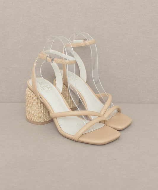 Alaia  Strappy Raffia Heel Sandal