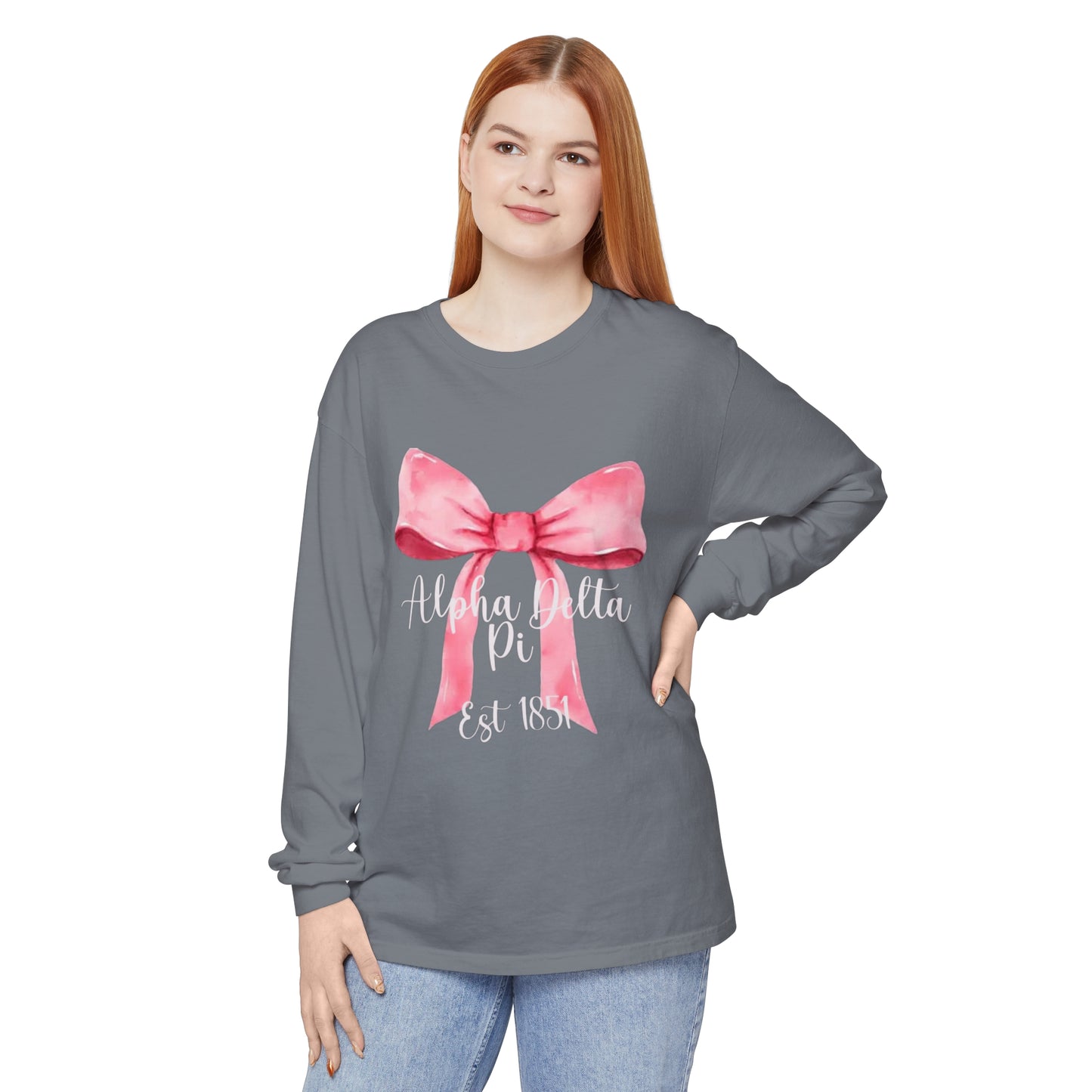 ALPHA DELTA PI BOW Long Sleeve T-Shirt