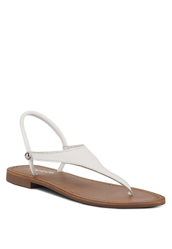 MADELINE Flat Gold Thong Sandals