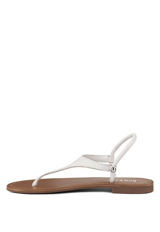 MADELINE Flat Gold Thong Sandals