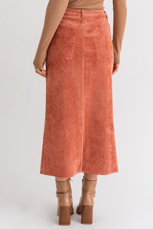 Rusty Cord Skirt