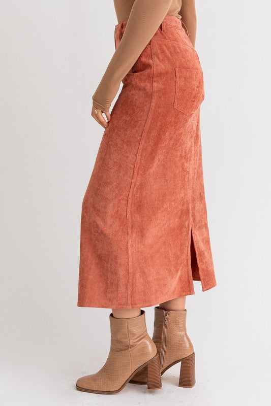 Rusty Cord Skirt