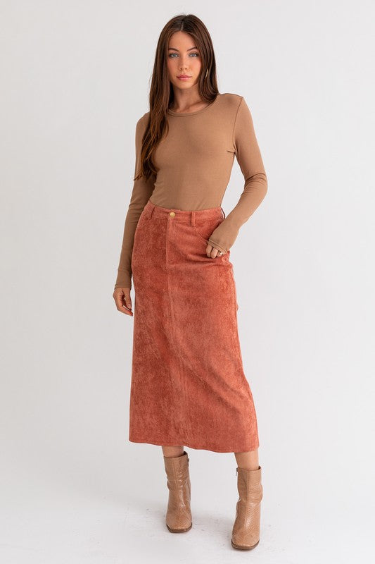 Rusty Cord Skirt