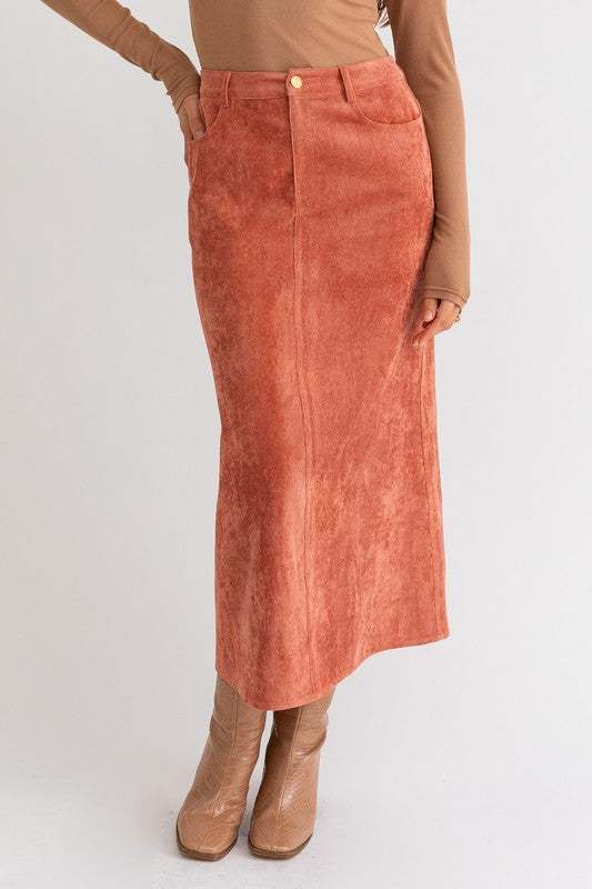 Rusty Cord Skirt