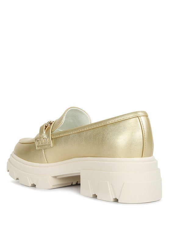 Darlina Metallic Platform Loafers