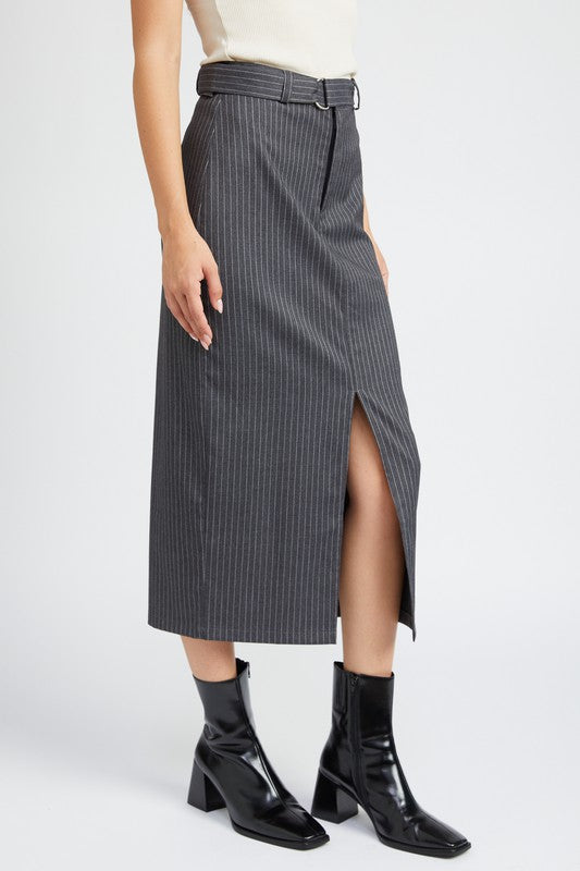 Working Girl Pinstripe Skirt