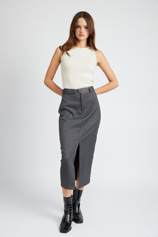 Working Girl Pinstripe Skirt