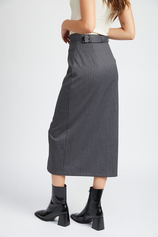 Working Girl Pinstripe Skirt