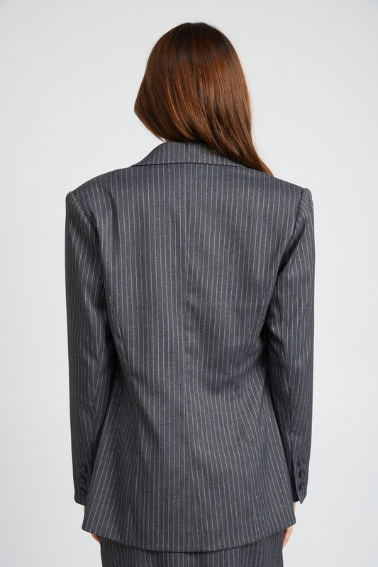 Working Girl Pin Striped Blazer