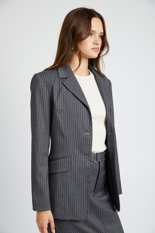 Working Girl Pin Striped Blazer