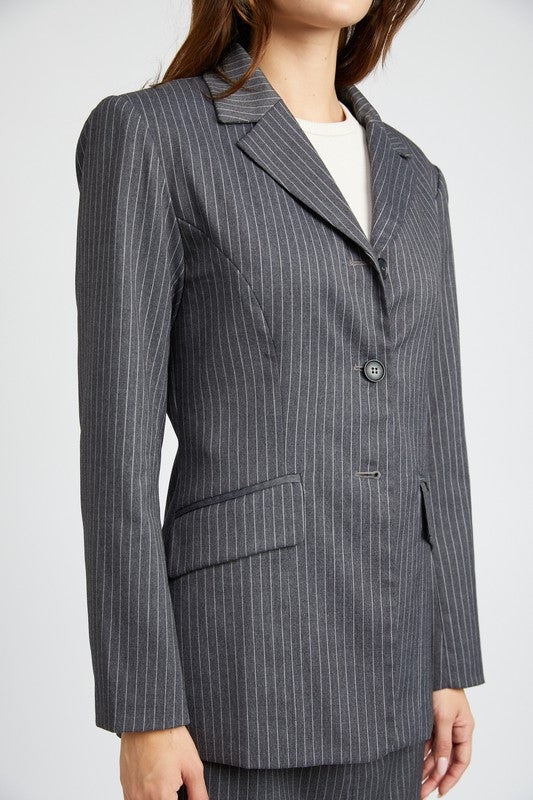 Working Girl Pin Striped Blazer