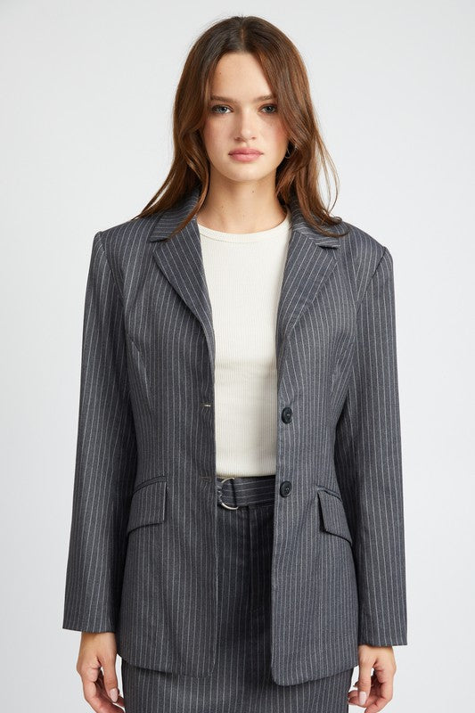 Working Girl Pin Striped Blazer