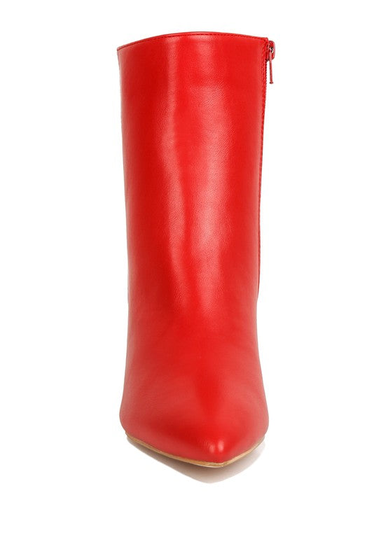 Desire Red Ankle Boots