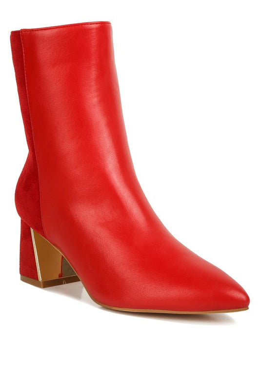 Desire Red Ankle Boots