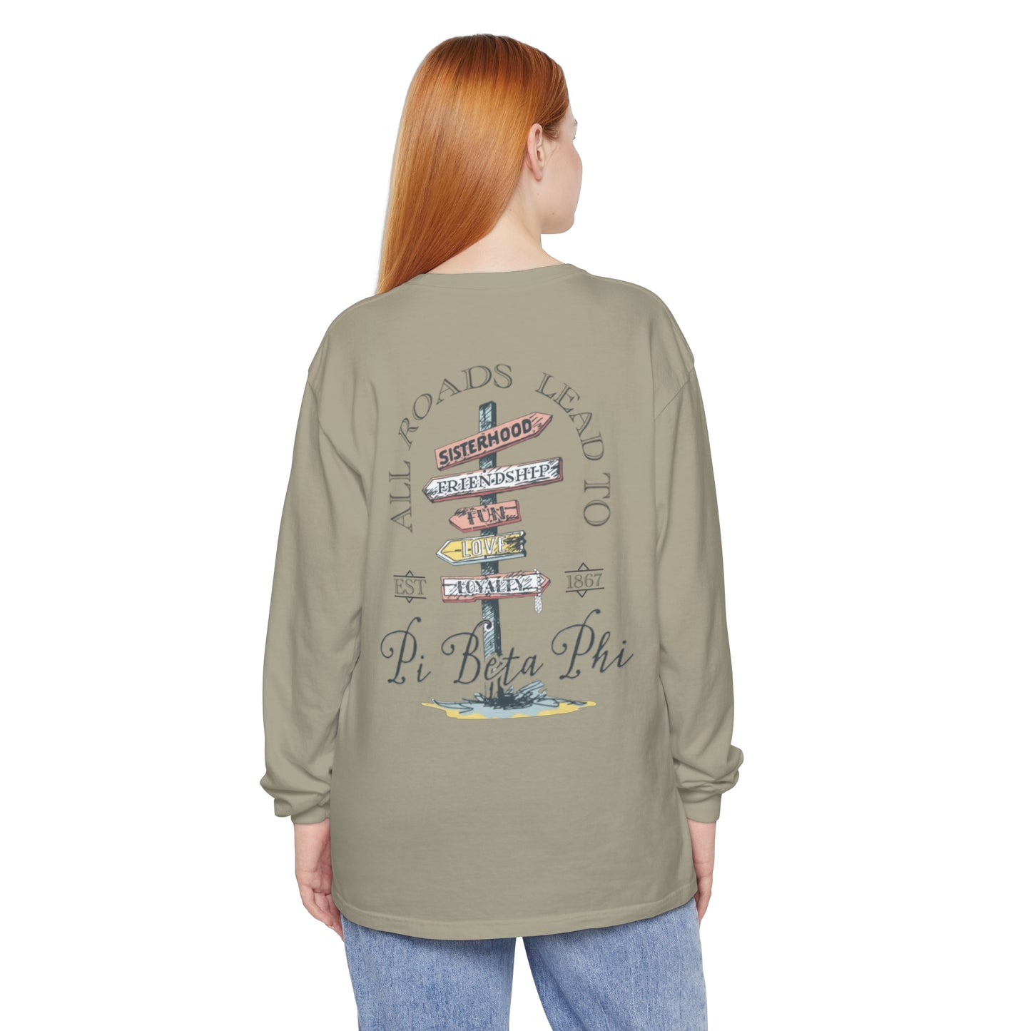 Pi Beta Phi Road Signs Long Sleeve T-Shirt