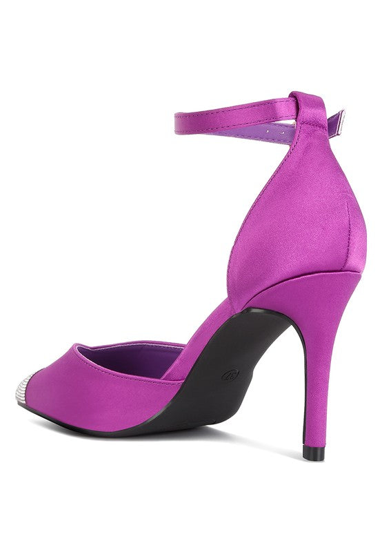 Purple Haze Toe Cap Embellished Heels