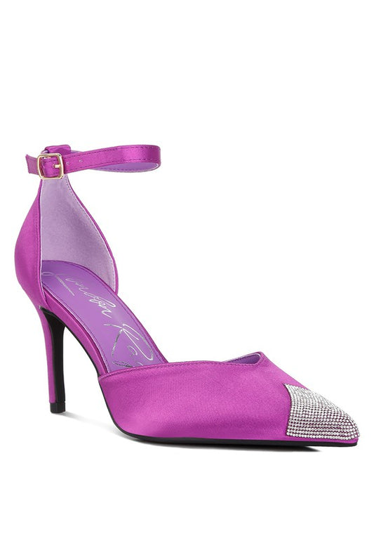 Purple Haze Toe Cap Embellished Heels