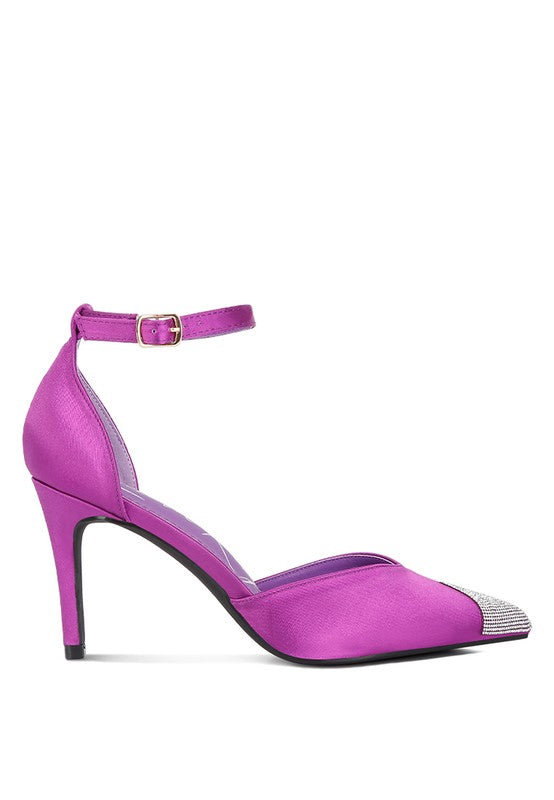 Purple Haze Toe Cap Embellished Heels