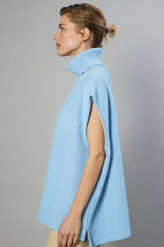 BLUE KNITWEAR VEST