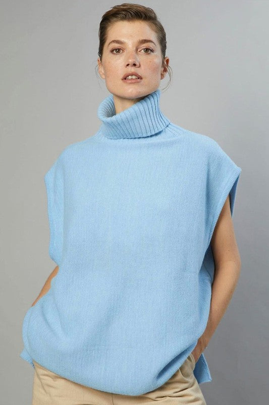 BLUE KNITWEAR VEST