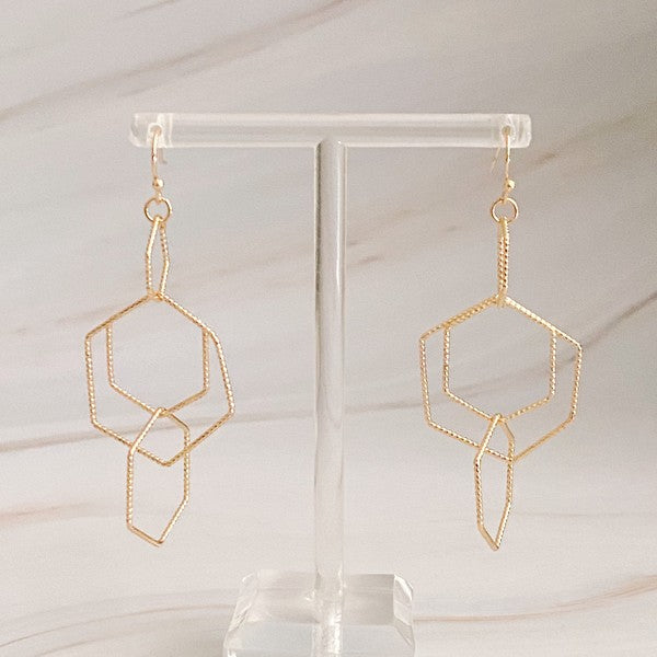 Dainty Dimensional Drop Earrings