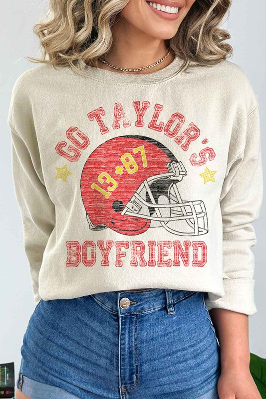 GO TAYLORS BOYFRIEND  GRAPHIC SWEATSHIRT