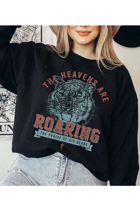 The Heavens Are Roaring Graphic Fleece Sweatshirts