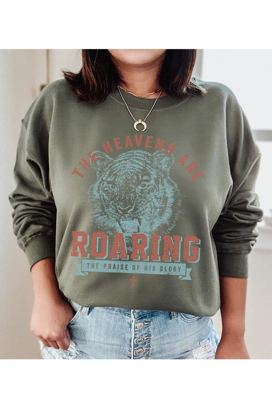 The Heavens Are Roaring Graphic Fleece Sweatshirts