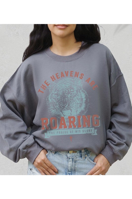 The Heavens Are Roaring Graphic Fleece Sweatshirts