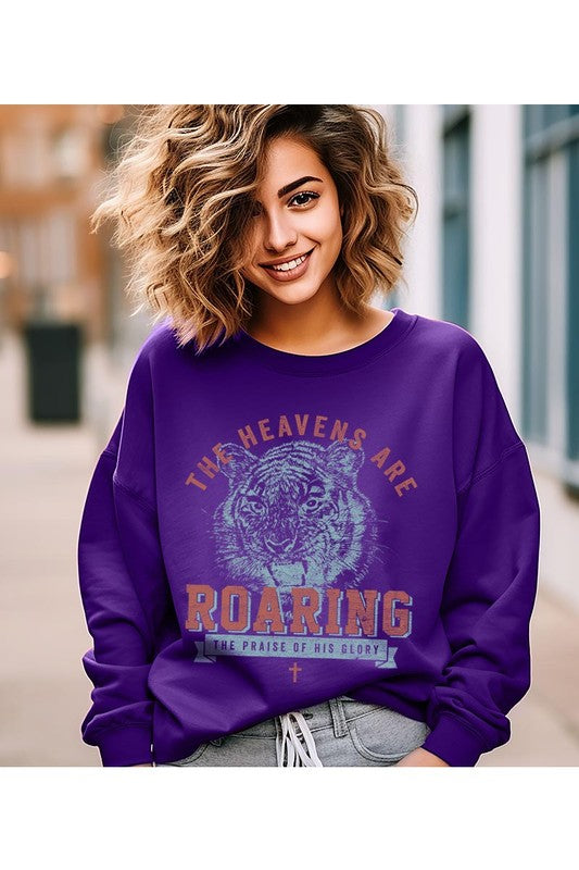 The Heavens Are Roaring Graphic Fleece Sweatshirts