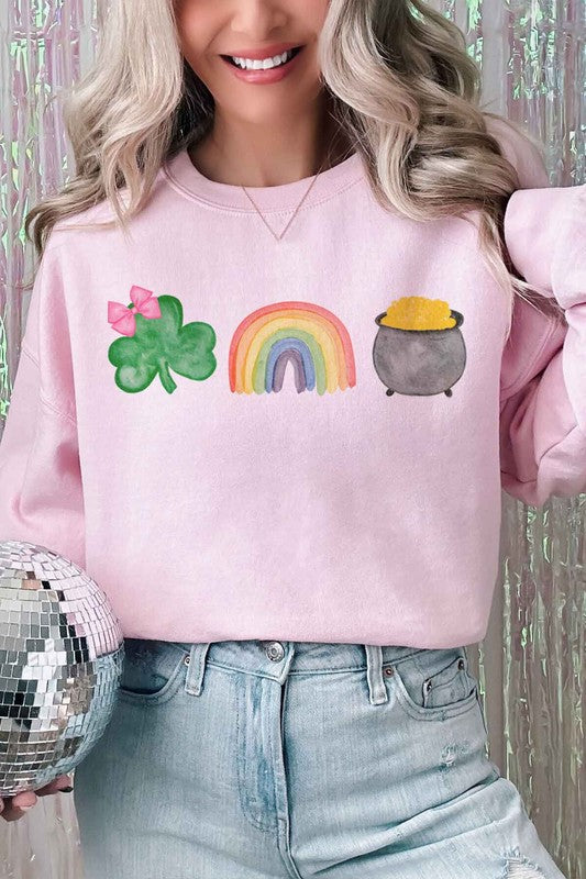 ST PATRICKS DAY OVERSIZED GRAPHIC SWEATSHIRT