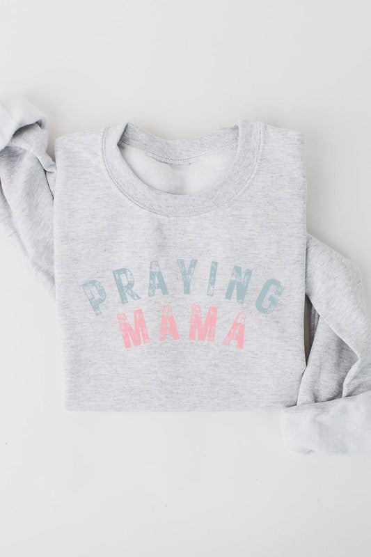 Praying Mama Christian Graphic Fleece Sweatshirts