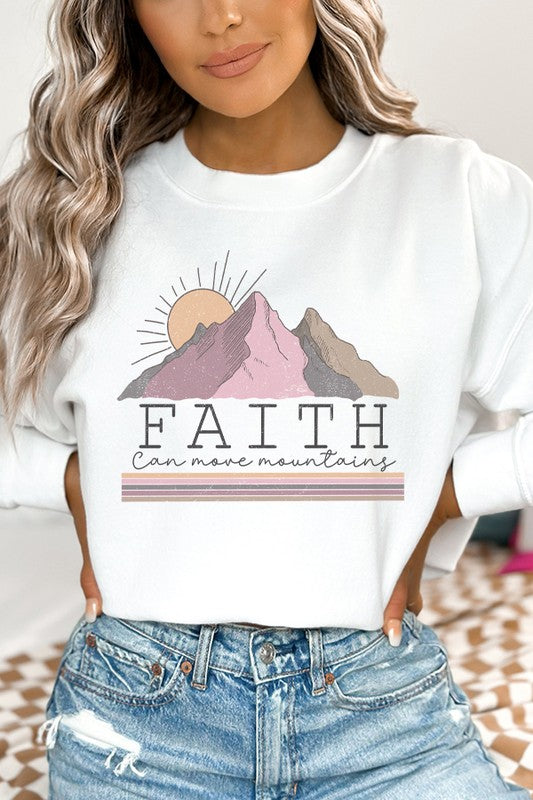 Faith Can Move Mountains Religious Sweatshirt