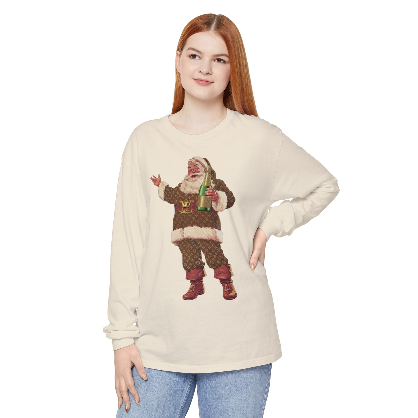 “LV Santa,” Holiday Long Sleeve T-Shirt