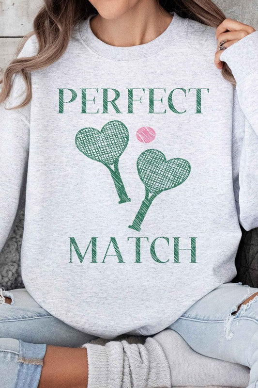 Perfect Match Tennis Pickle Oversized Sweatshirt