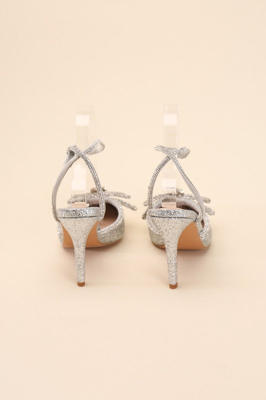 Freya Silver Double Bow Heel