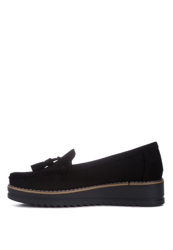 Daiki Platform Lug Sole Tassel Loafers