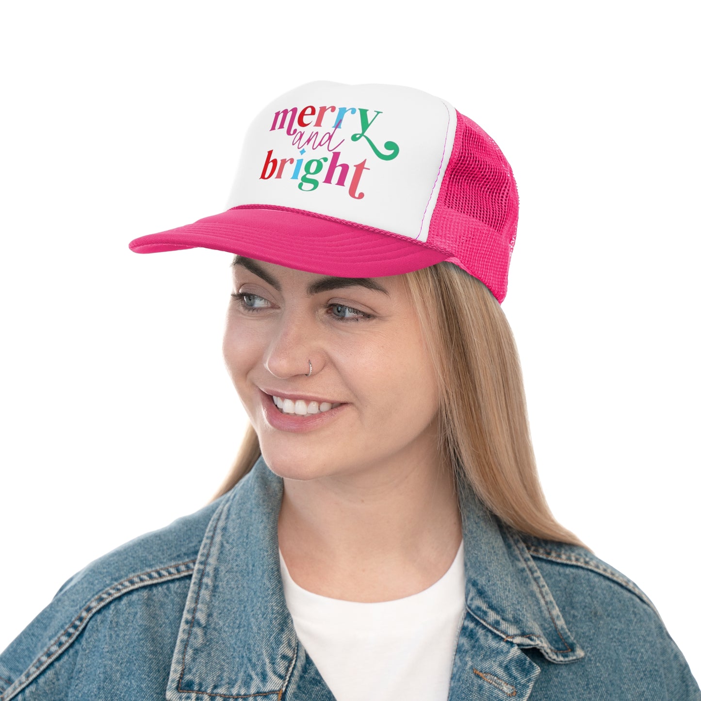 “Merry & Bright,” Holiday Trucker Cap