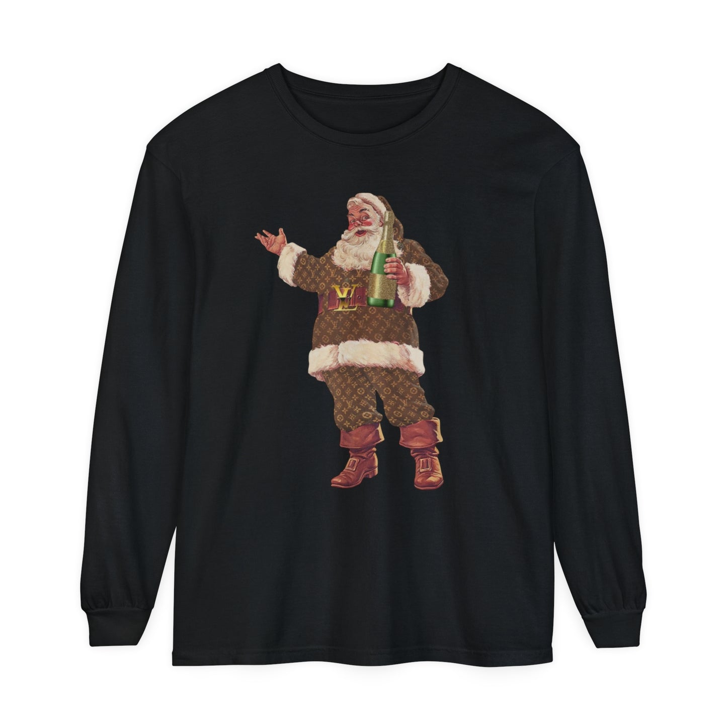 “LV Santa,” Holiday Long Sleeve T-Shirt